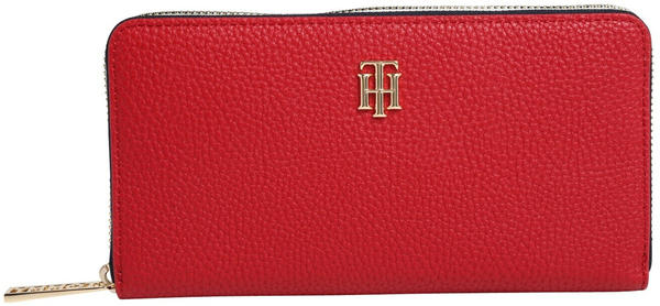 Tommy Hilfiger TH Essence Large Signature Zip-Around Wallet (AW0AW09021) corp arizona red