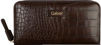 Gabor Livia, Long Zip Wallet, Croco Black (8739 107) croco brown
