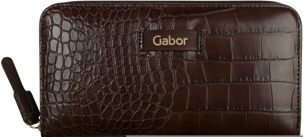 Gabor Livia, Long Zip Wallet, Croco Black (8739 107) croco brown