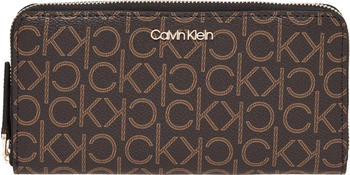 Calvin Klein Large Logo Zip Around Wallet (K60K607451) brown