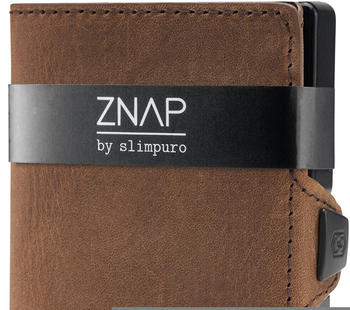 slimpuro Znap Slim Wallet 8/12 Cards vintage brown
