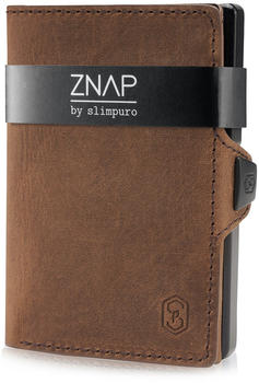 slimpuro Znap Slim Wallet 4/8 Cards vintage brown