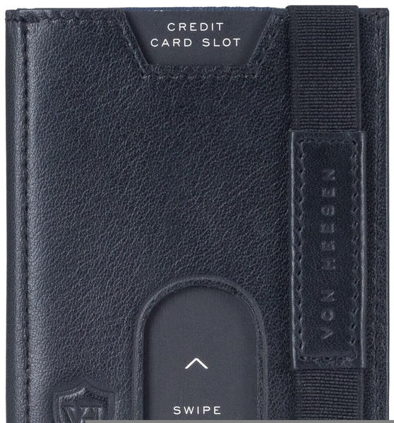 Von Heesen Whizz Wallet with Elastic Band and without Coin Pocket black