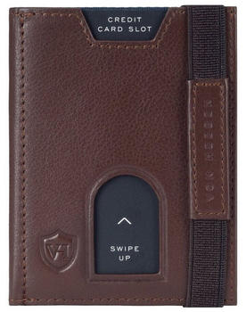 Von Heesen Whizz Wallet with Elastic Band and XL Coin Pocket brown