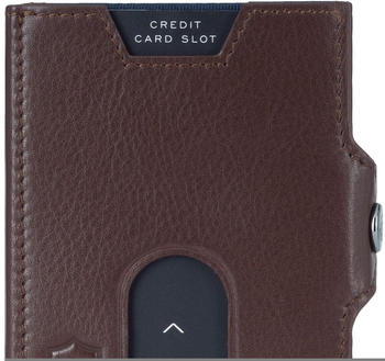 Von Heesen Whizz Wallet with Push Button and without Coin Pocket brown