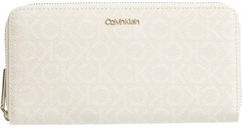 Calvin Klein Large Logo Zip Around Wallet (K60K607451) sand mono