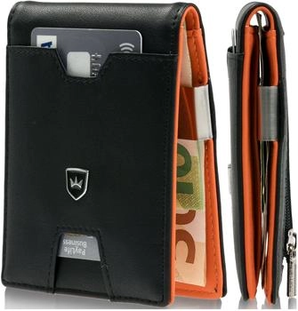 Kronenschein Geldbörse (GKM-01) schwarz/orange