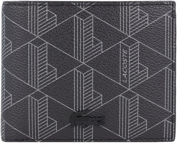 Lacoste The Blend Wallet allover monogram noir gris (NH3697LX-H45)