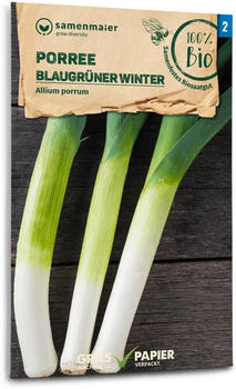 Samen Maier Bio Porree Blaugrüner Winter (1 Packung)