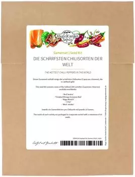 Magic Garden Seeds Schärfste Chilisorten der Welt Samenset 5 Sorten (ST00130)