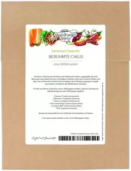 Magic Garden Seeds Berühmte Chilis Samenset 6 klassische scharfe Sorten (ST00037)