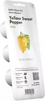 Click & Grow Smart Garden Nachfüllpack Gelbe Paprika, 3er-Pack (SGR53X3)