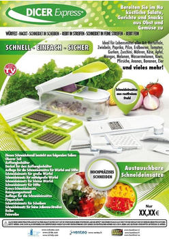 Best Direct Gemüse- und Obstschneider Dicer Express