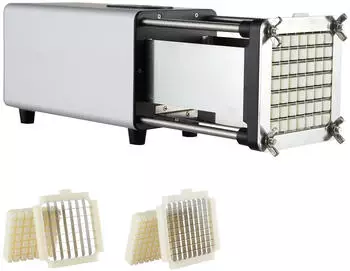 VEVOR Kartoffelschneider elektrisch mit 1/2-Zoll- und 3/8-Zoll-Klingen Edelstahl