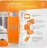 Börner Roko PowerLine Gemüseschneider-Set mit Fruchthalter, orange