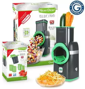 Genius Nicer Dicer Electro Gemüsehobel Deluxe 32-tlg