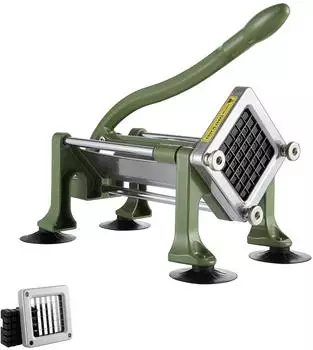 VEVOR Pommes-Frites-Schneider manuell, Edelstahlklingen 12,7mm, gr&uuml;n