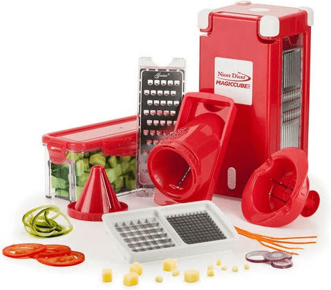 Genius Nicer Dicer Magic Cube 12-teilig rot