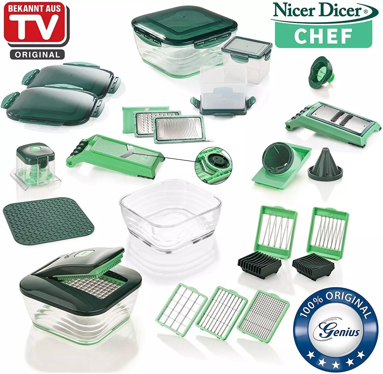 Genius Nicer Dicer Chef 34-teilig Gemüseschneider-Set