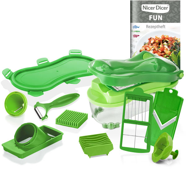 Genius Nicer Dicer Fun Croco grün 14-teilig (A34194)