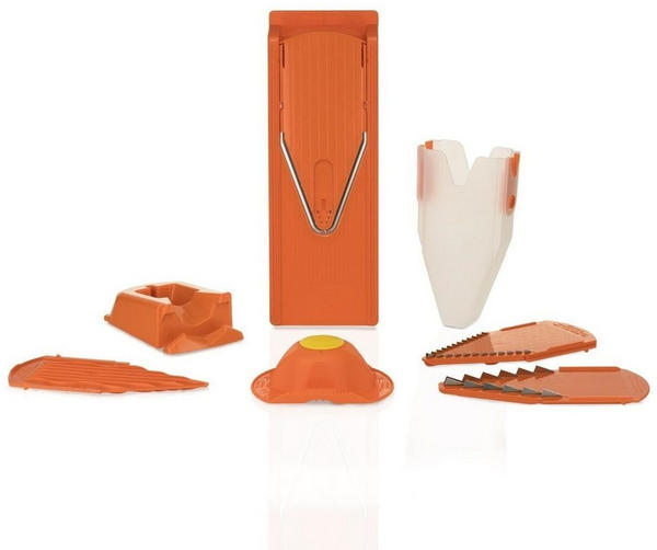 Börner Gemüsehobel V3 TrendLine Profi Set mit 2 Messereinschüben und Dockingstation, orange