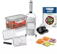 Genius Nicer Dicer Speed Set 9-tlg Multihobel - Gem&uuml;seschneider Gem&uuml;sehobel mit 3