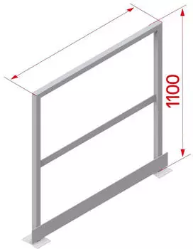 Hymer Gel&auml;nder f&uuml;r Ausstieg 1090mm Stahl verzinkt (20010113)