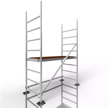 ALTEC Rollfix 2.0 300 Fahrgerüst Aluminium 3m Arbeitshöhe mit Fußplatten (R03-FPSP-WV-2.0)
