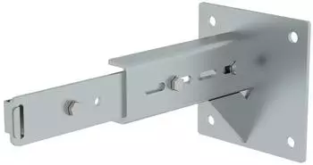 Munk Wandhalter mit Klemmb&uuml;gel, verstellbar 375-500mm, Stahl verzinkt (063269)