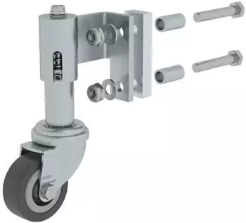 G&uuml;nzburger Steigtechnik Feder-Lenkrolle f&uuml;r Stufenleiter rechts &Oslash;50mm (19783)