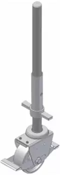 Zarges Lenkrolle mit Spindel Z600, &Oslash;125mm, Doppelbremshebel (42973)