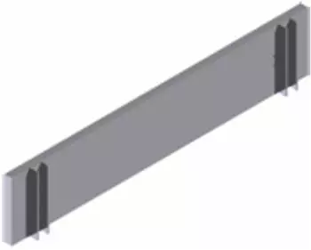 Zarges Querbord Z600 f&uuml;r 1,35m Breite, Holz, gelb (42911)