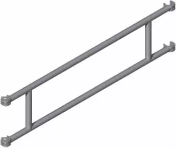 Zarges Z600 Geländer Aluminium, 2,50m Länge, 0,55m Höhe (42956)