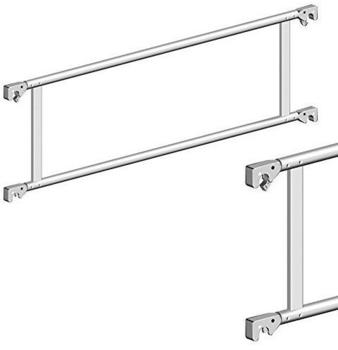 Layher Doppelgeländer / Doppelrückenlehne aus Aluminium 1,80 m (1206180)