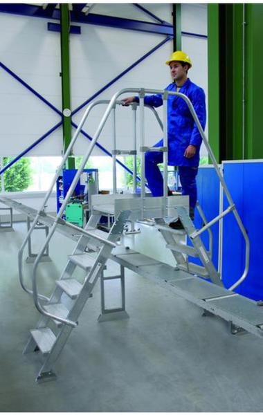 Günzburger Steigtechnik Aluminium-Überstiege 60° 3 Stufen (300923)