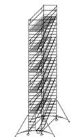 Günzburger Aluminium-Rollgerüst mit Schrägaufstiegen Arbeitshöhe bis 12,40 m (167520)