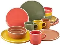CreaTable Kombiservice "Geschirr-Set Stack" Service, gl&auml;nzende Oberfl&auml;che, 4