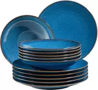 M&Auml;SER Tafelservice "Teller Set, Geschirr-Set Ossia" Vintage-Charakter, 12 Teile,
