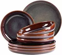 M&Auml;SER Tafelservice "ELINA UNO, aus Steinzeug" Teller Set, Geschirr-Set, Service