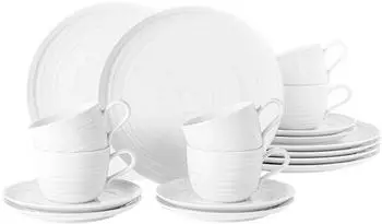 Seltmann Weiden Terra Kaffeegeschirr 18-teilig weiß Seltmann Weiden Terra Kaffeegeschirr 18-teilig weiß