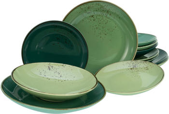 CreaTable Tafelservice Nature Collection (12-tlg.) Green Life
