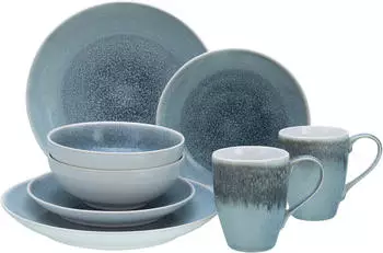 CreaTable Geschirrset Caldera Eisblau 8-tlg