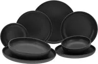 CreaTable Tafelservice "Uno" Teller Set, seidenmatte Glasur