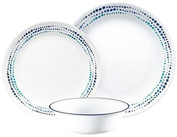 Corelle Ocean Blues Geschirr 12-teiliges Set