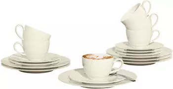 Seltmann Weiden Zoé Kaffeeservice 18-teilig fine diamond Uni Seltmann Weiden Zoé Kaffeeservice 18-teilig fine diamond Uni