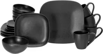 CreaTable Magic Black Square Geschirrset 16-tlg