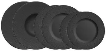 Villeroy & Boch Manufacture Rock Teller-Set 6-teilig Schwarz