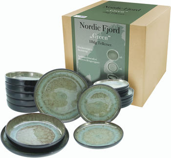CreaTable Nordic Fjord Geschirrset 18-tlg gr&uuml;n