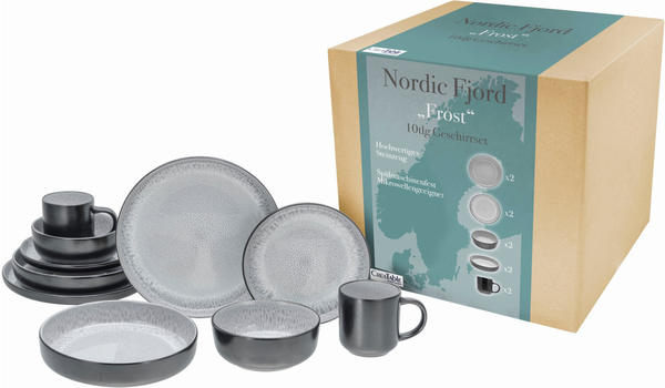 CreaTable Nordic Fjord Geschirr-Set 10-tlg Frost