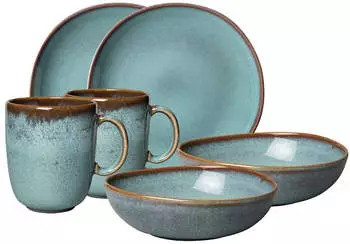 Villeroy & Boch like Lave glac&eacute; Fr&uuml;hst&uuml;cksset 6-tlg T&uuml;rkis